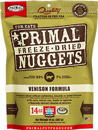 Primal Raw Freeze-Dried Nuggets Venison